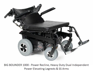 Big bounder1000 power tilt indipendent power legrests ss arms hero